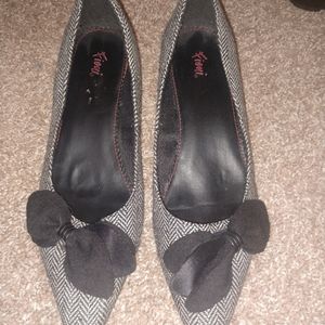 Size 8 Fioni Black/White Tweed Dress Heel